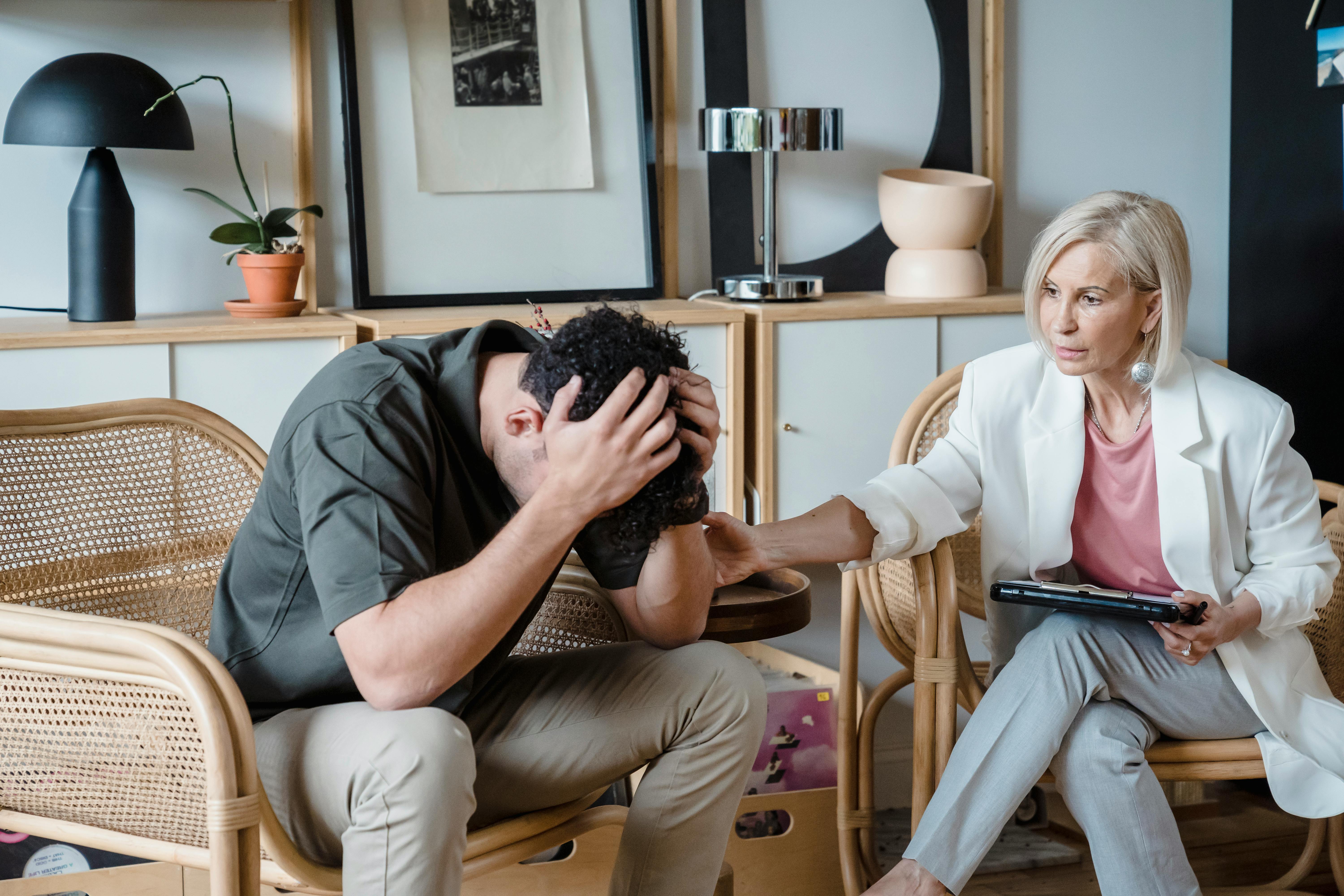 Supportive counselling conversation for mental health wellbeing