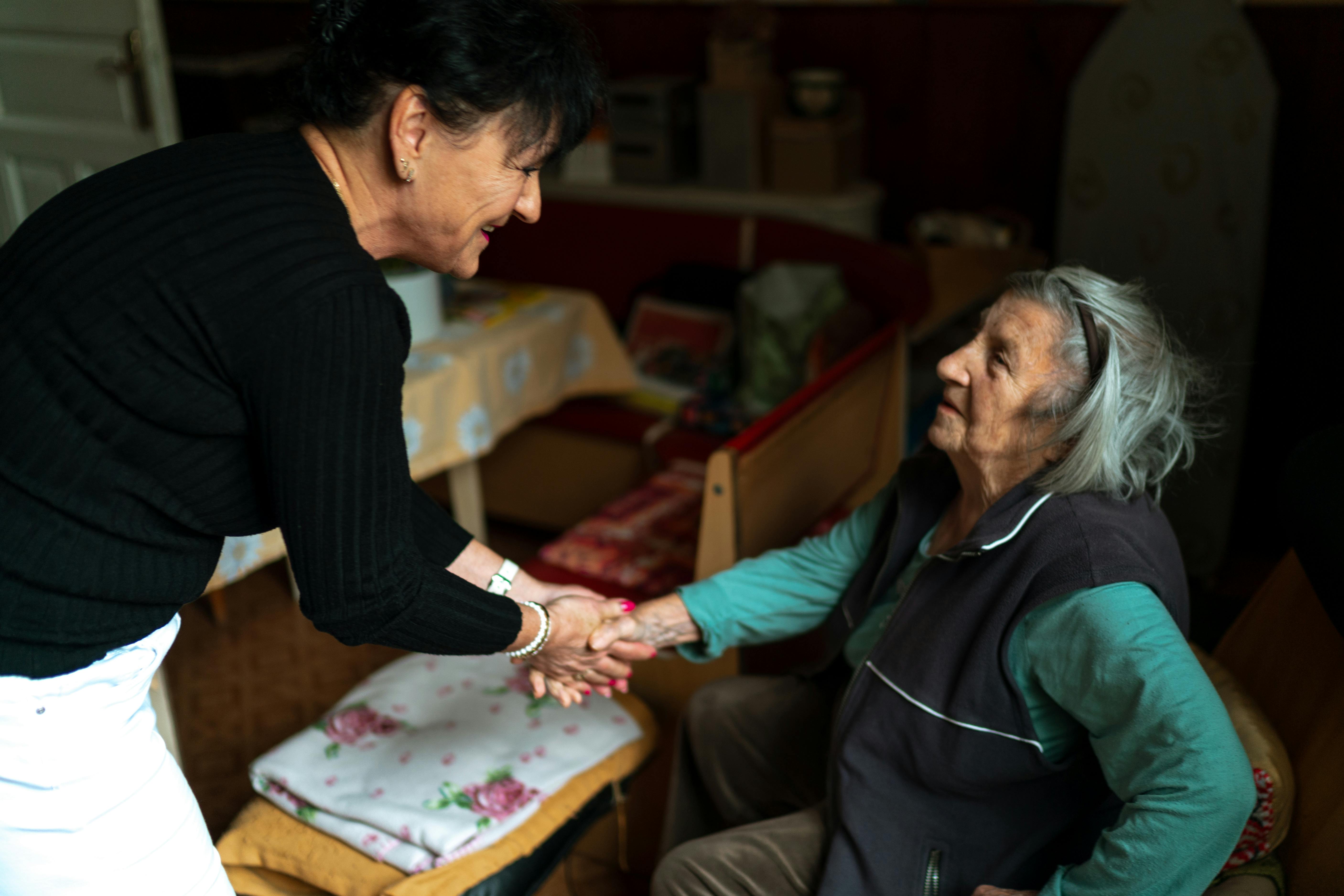 Carer providing personal care support